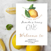 Lemon 1. Geburtstag Party Poster