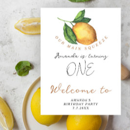 Lemon 1. Geburtstag Party Poster