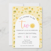 Lemon 2. Geburtstags-Foto Einladung (Vorderseite)