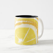 Lemon Abstrakt Pop Gefärbte Krawatte Zweifarbige Tasse (VorderseiteRechts)