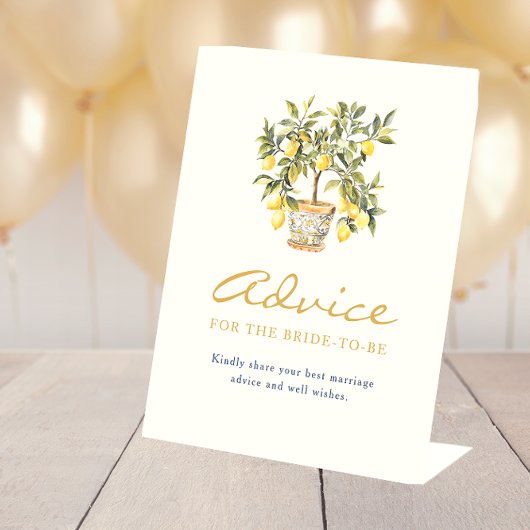 Lemon Advice Sign Sockelschild