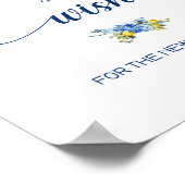 Lemon Advice & Wishings Brautparty Table Sign Poster (Ecke)