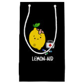 Lemon aid Funny First Aid Lemon Pun Dark BG Kleine Geschenktüte (Vorderseite)