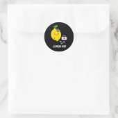 Lemon aid Funny First Aid Lemon Pun Dark BG Runder Aufkleber (Tasche)