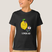 Lemon aid Funny First Aid Lemon Pun Dark BG T-Shirt (Vorderseite)