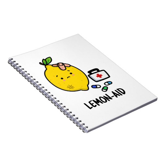 Lemon aid Funny First Aid Lemon Pun Notizblock (Rechte Seite)