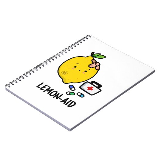 Lemon aid Funny First Aid Lemon Pun Notizblock (Linke Seite)