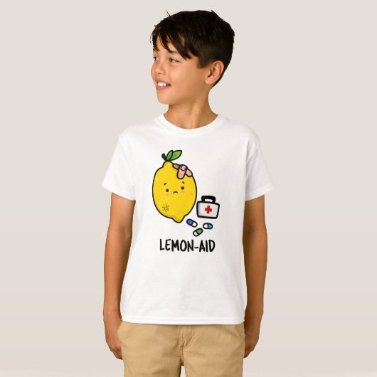 Lemon aid Funny First Aid Lemon Pun T-Shirt (Vorne ganz)