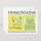 Lemon Aide Martini Rezept Postkarte (Vorne/Hinten)