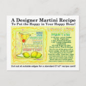 Lemon Aide Martini Rezept Postkarte (Vorderseite)