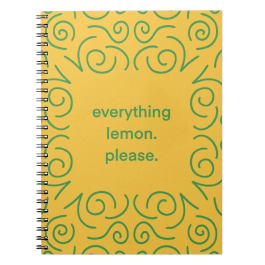 Lemon alles Spiral Notebook Notizblock (Vorderseite)