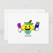 Lemon als Friseur mit Comb & Razor Postkarte (Vorne/Hinten)