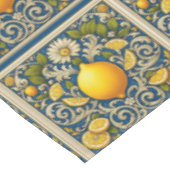 Lemon Amalfi Blue Mediterranean Art Nouveau Tischdecke (Schrägansicht)