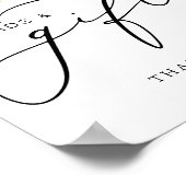 Lemon Amalfi Calligraphy Cards & Gift Wedding Sign Poster (Ecke)