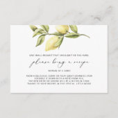 Lemon Amalfi Coast Anfrage Einschließungskarte Begleitkarte (Vorderseite)