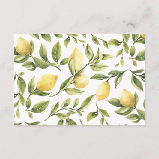 Lemon Amalfi Coast Wedgetier Enclosure Card Begleitkarte (Rückseite)