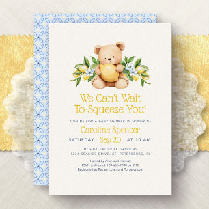 Lemon Amalfi Minimalistische Babyparty Einladung