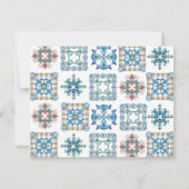 Lemon Amalfi Tile RSVP Cards mit Wahlmöglichkeit Karte (Rückseite)