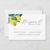 Lemon Amalfi Tile Wedding RSVP Card Karte (Vorderseite)