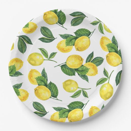 Lemon Amalfi Wedding | Outdoor Italian Citrus Pappteller (Vorderseite)