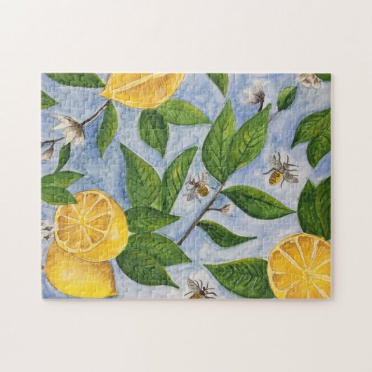 Lemon and Bees Puzzle (Horizontal)