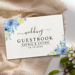Lemon and Blue Mediterranean Wedding Gästebuch