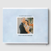 Lemon and Blue Mediterranean Wedding Gästebuch (Rückseite)