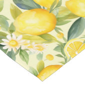 Lemon and Daisy Watercolor Pattern Kurzer Tischläufer (Ecke)