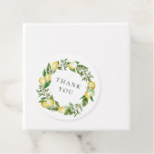 Lemon and Greenery Wreath Wedding Vielen Dank Geschenkanhänger (Beispiel)