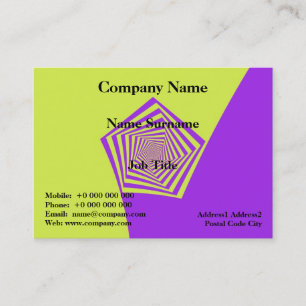 Lemon and Lilac Spiral Chubby Business Card Visitenkarte