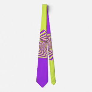 Lemon and Lilac Spiral Neck Tie Krawatte