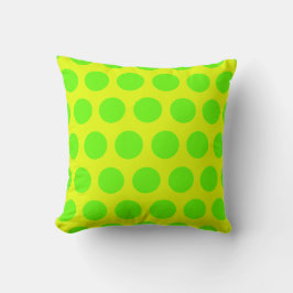 Lemon and Lime Green Polka Dots Kissen