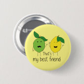 Lemon and Limon Best Friends BESTE FREUNDIN Button (Vorne & Hinten)