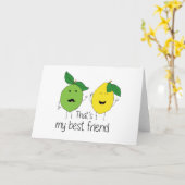 Lemon and Limon Best Friends BESTE FREUNDIN Karte (Gelbe Blume)