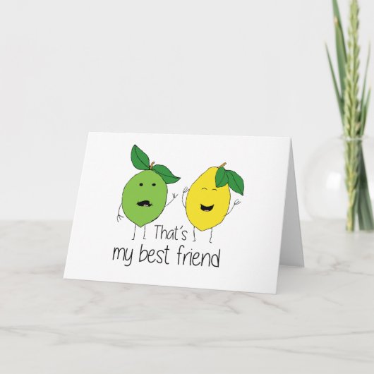 Lemon and Limon Best Friends BESTE FREUNDIN Karte (Vorderseite)