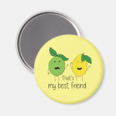 Lemon and Limon Best Friends BESTE FREUNDIN Magnet (Vorderseite/Rückseite)