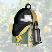 Lemon and Olive Vintage Medterranean Stripes Bedruckter Rucksack