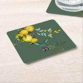 Lemon and Olive Watercolor Untersetzer (angewinkelt)