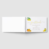 Lemon and Orange Citrus Wedding Gold Foil Gästebuch (Voll)
