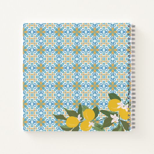 Lemon and Tiles Recipe Book | Kücheneinrichtung Notizblock (Rückseite)