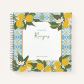 Lemon and Tiles Recipe Book | Kücheneinrichtung Notizblock (Vorderseite)