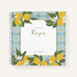 Lemon and Tiles Recipe Book | Kücheneinrichtung Notizblock