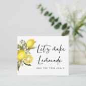 Lemon ändert das Datum der verzögerten Hochzeit Postkarte (Stehend Vorderseite)