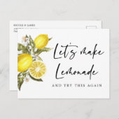 Lemon ändert das Datum der verzögerten Hochzeit Postkarte (Vorne/Hinten)