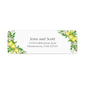 Lemon Aquarell elegantes italienisches Rücksendela (Vorne)