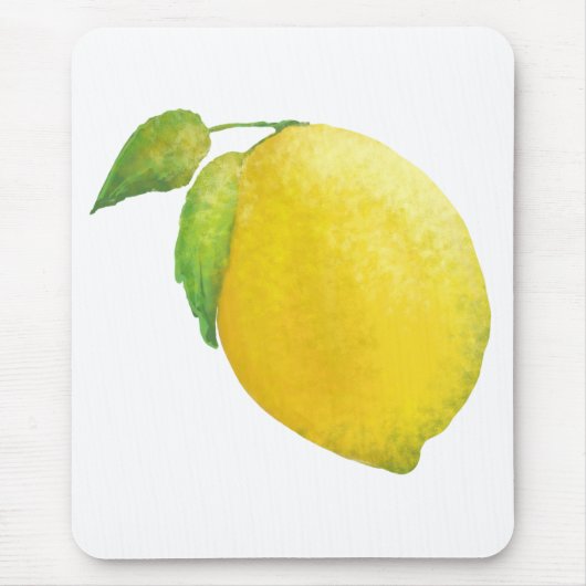 Lemon Aquarellmalerei Mousepad (Vorne)