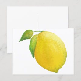 Lemon Aquarellmalerei Postkarte