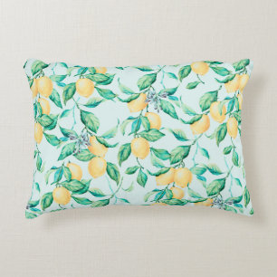 Lemon Aquarellmuster Dekokissen