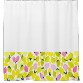 Lemon-Aquarellmuster Duschvorhang (Vorderseite)
