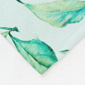 Lemon Aquarellmuster Fleecedecke (Ecke)